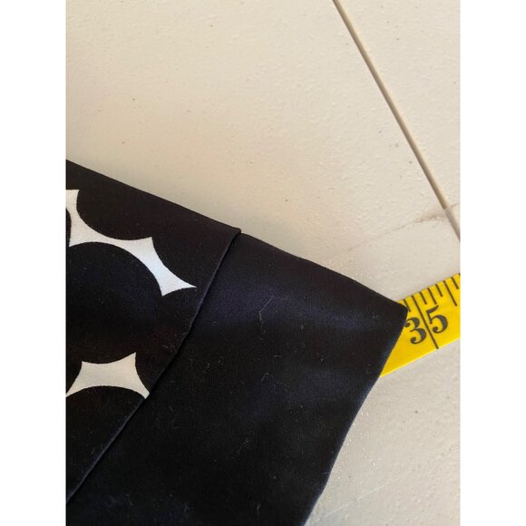 Jones Wear Dress Black White Geometric Pattern Sleeveless V-Neck w/ Belt Size 4 - Picture 9 of 9